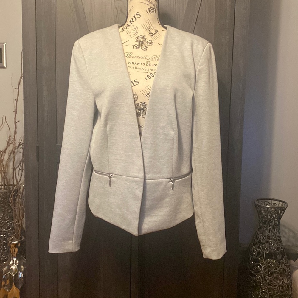 Metaphor gray open-front blazer, size XL misses